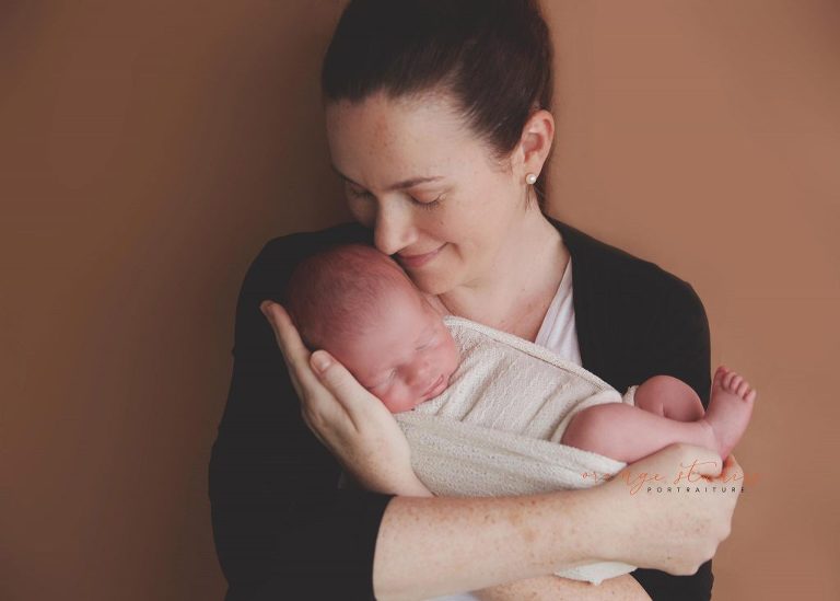 11 days old baby boy newborn portraits with mum in singapore studio