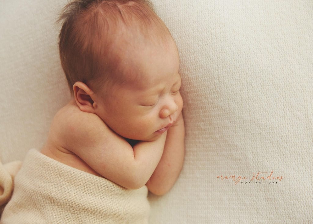 14 days old baby boy natural newborn portraits in singapore studio