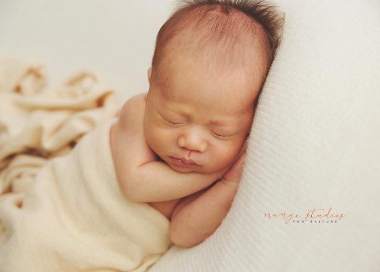 14 days old baby boy natural newborn portraits in singapore studio