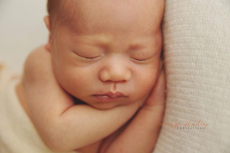 14 days old baby boy natural newborn portraits in singapore studio