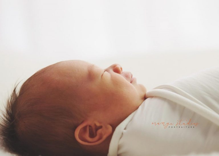 14 days old baby boy natural newborn portraits in singapore studio