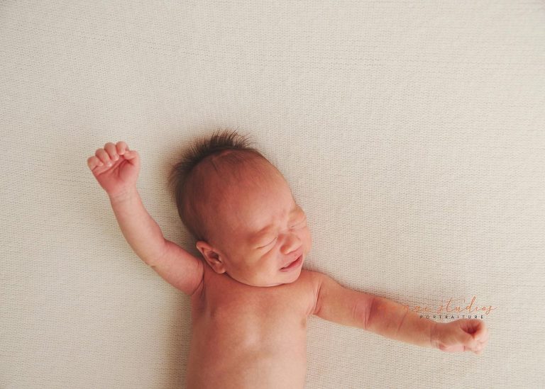14 days old baby boy natural newborn portraits in singapore studio