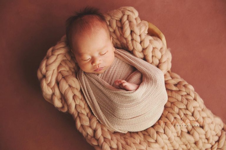 14 days old baby boy newborn portraits with prop in singapore studio