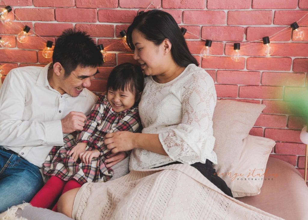 family christmas photoshoot in singapore studio