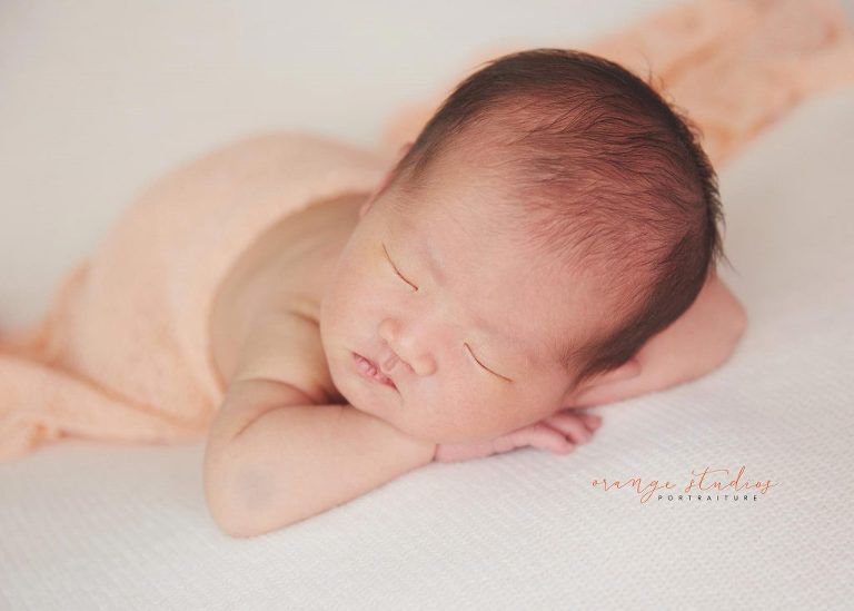 8 days old baby boy natural newborn portraits in singapore studio