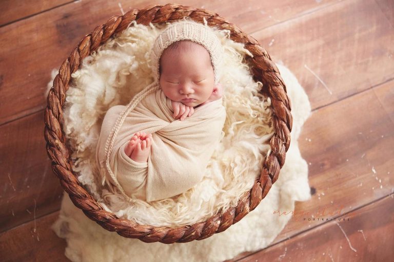 8 days old baby boy natural newborn portraits in singapore studio