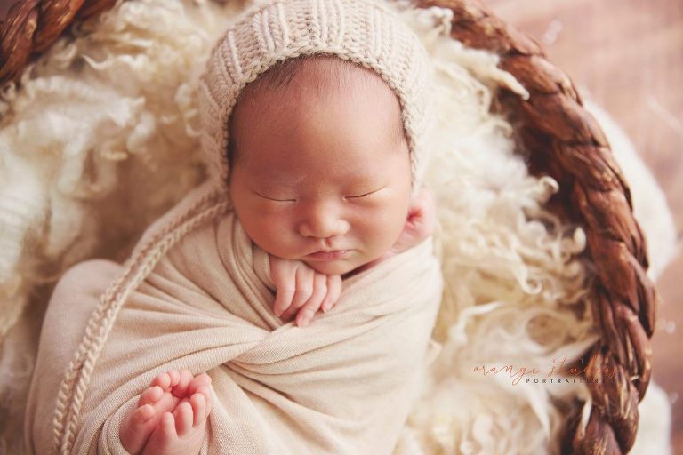 8 days old baby boy natural newborn portraits in singapore studio