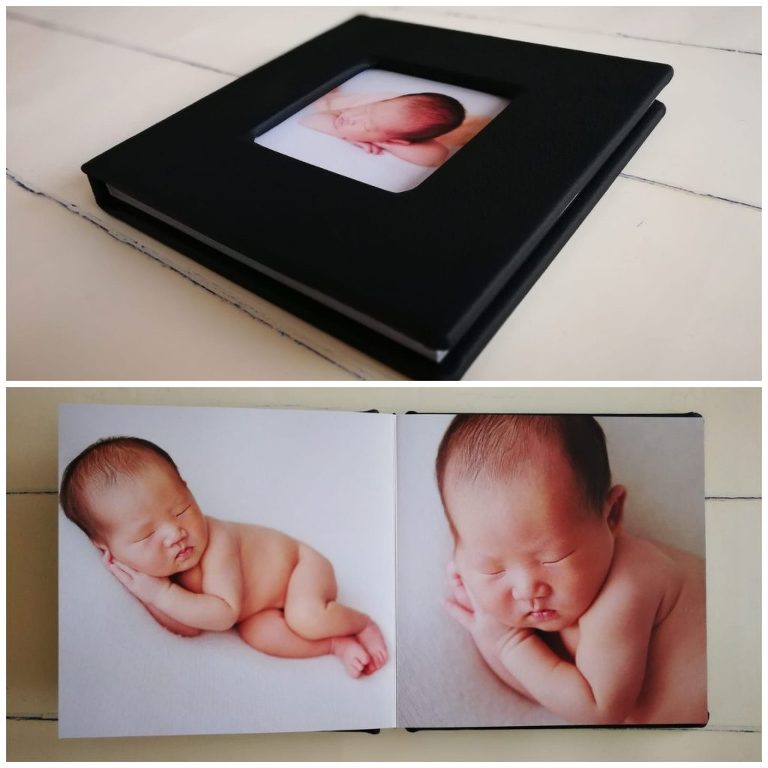 family heirloom album newborn portraits in singapore photo studio