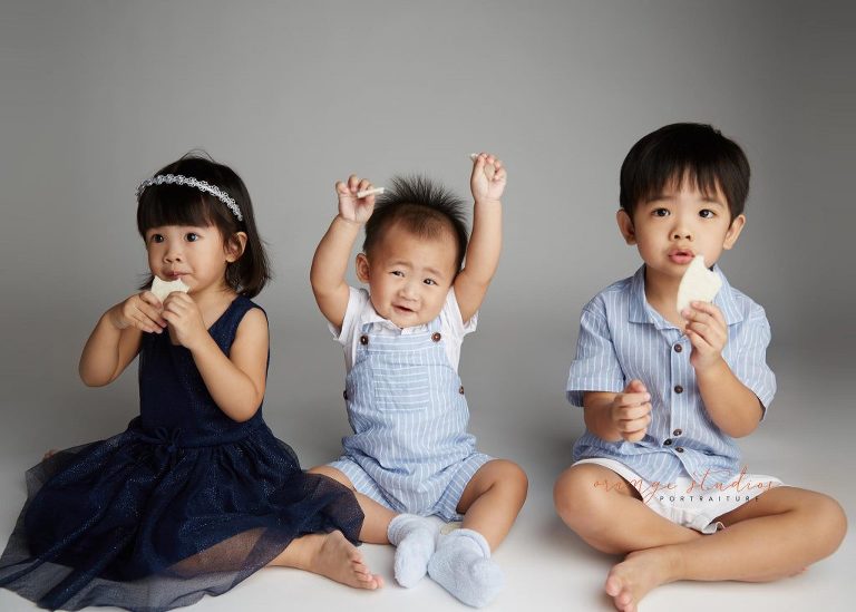 children siblings portraits in singapore studio