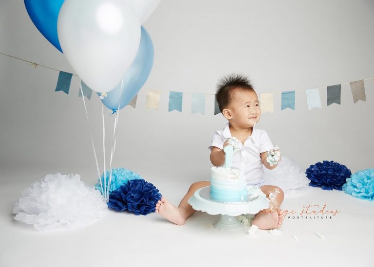 Andrew's Outdoor Cake Smash Session - Indianapolis Photography ·  KristeenMarie Photography