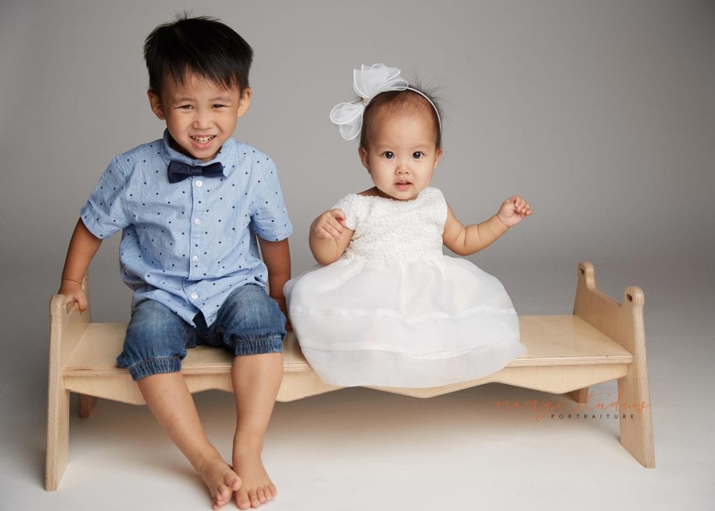 children siblings portraits in singapore studio