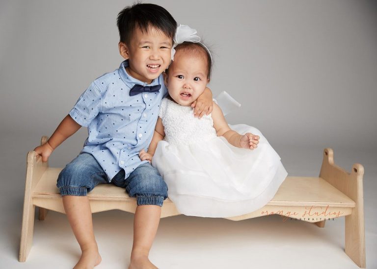 children siblings portraits in singapore studio