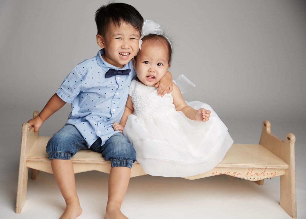 children siblings portraits in singapore studio