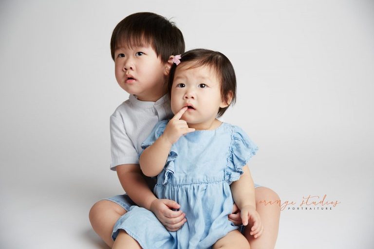 children siblings portraits in singapore studio
