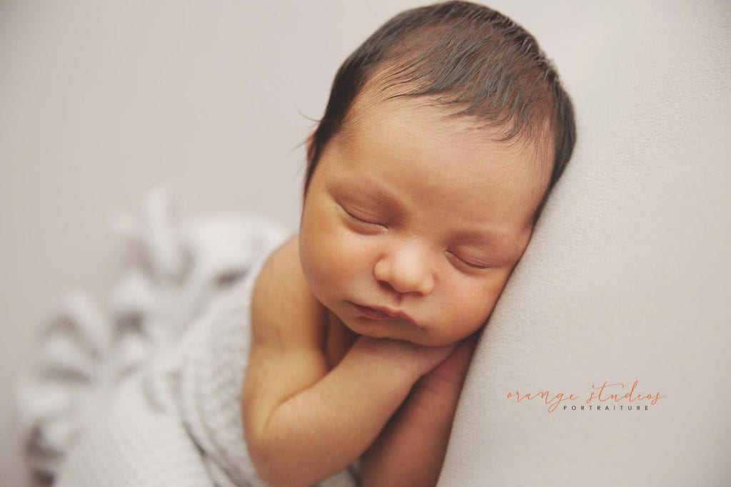 10 days old baby boy natural and clean newborn portraits in singapore studio