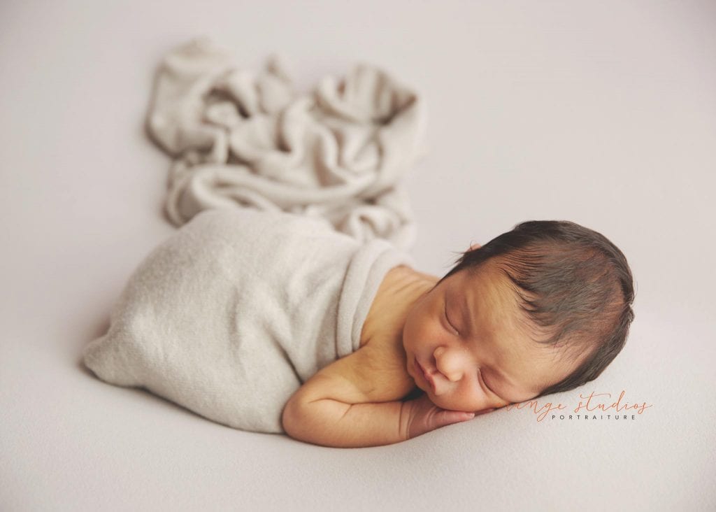 10 days old baby boy natural and clean newborn portraits in singapore studio