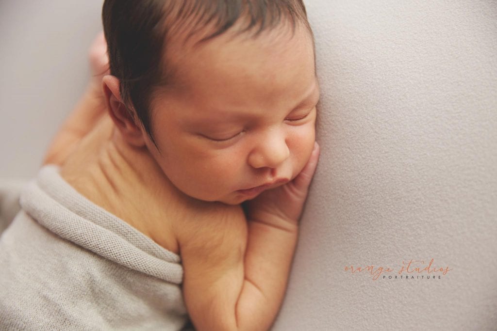 10 days old baby boy natural and clean newborn portraits in singapore studio