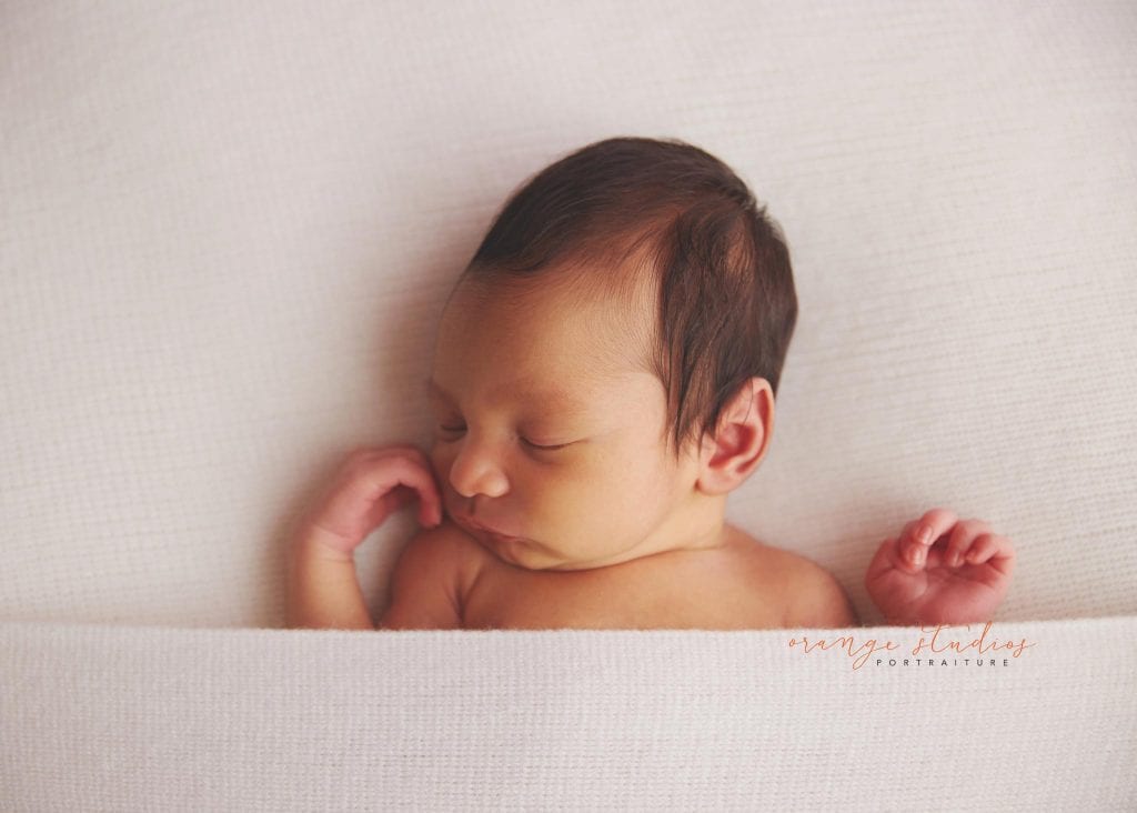 10 days old baby boy natural and clean newborn portraits in singapore studio