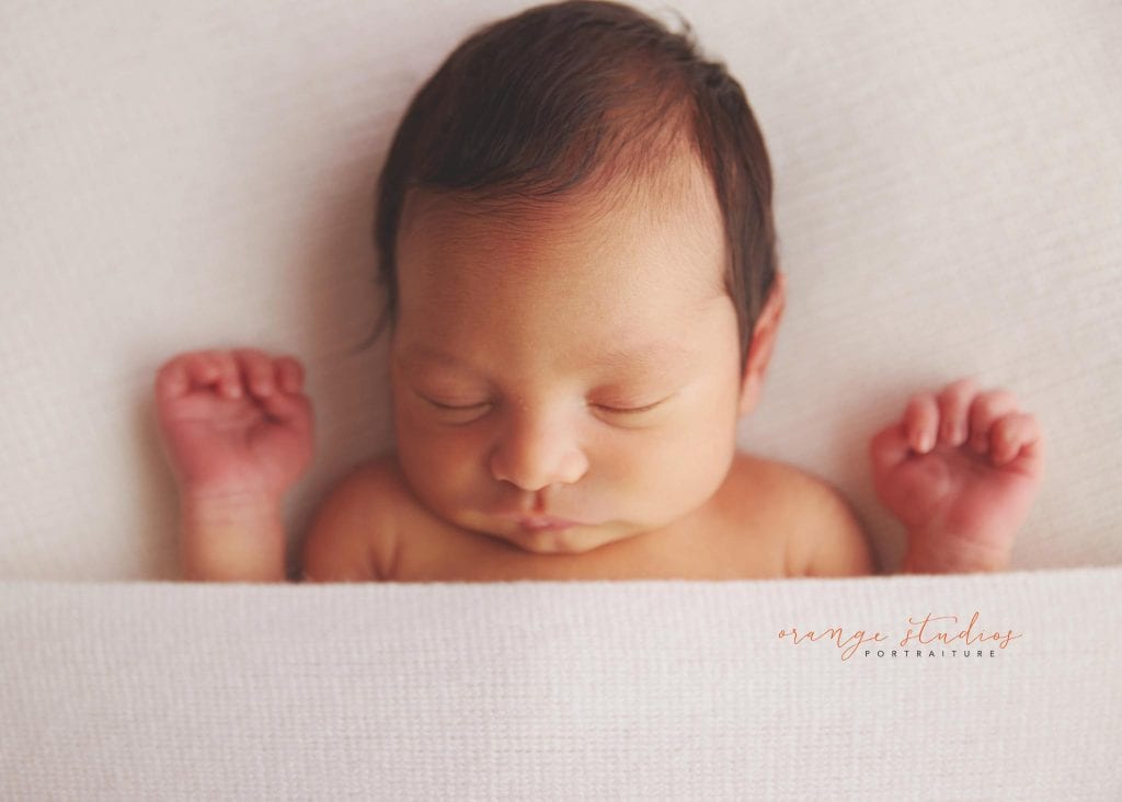 10 days old baby boy natural and clean newborn portraits in singapore studio