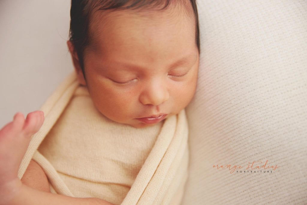 10 days old baby boy natural and clean newborn portraits in singapore studio
