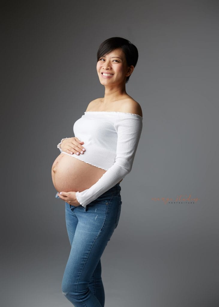 maternity portraits in singapore studio