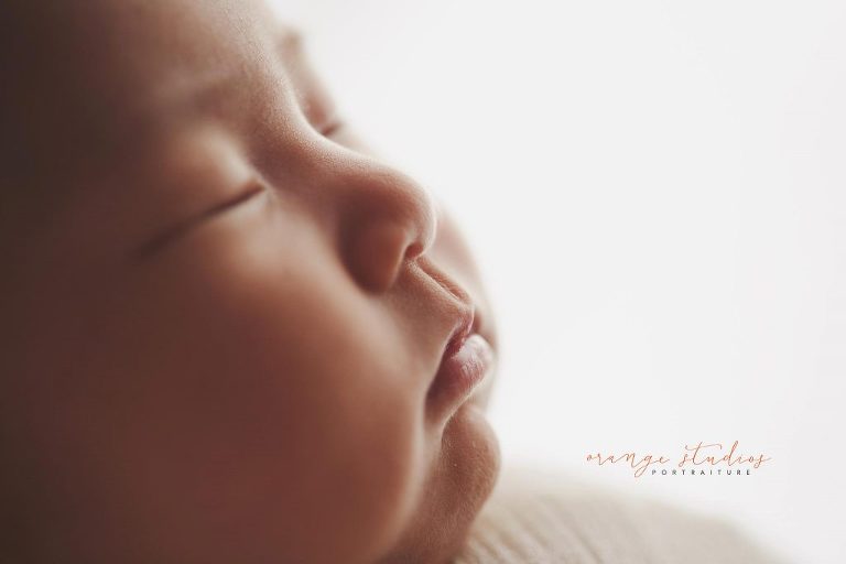 6 weeks old baby girl newborn portraits in singapore studio