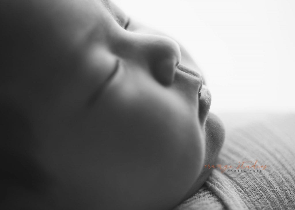 6 weeks old baby girl newborn portraits in singapore studio