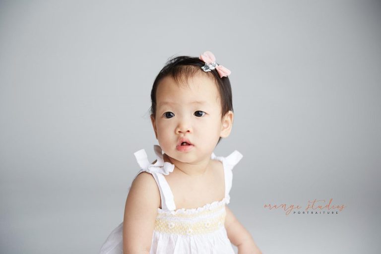 1 year old baby girl portraits in singapore studio