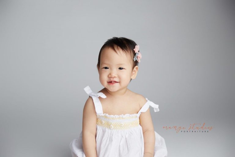 1 year old baby girl portraits in singapore studio