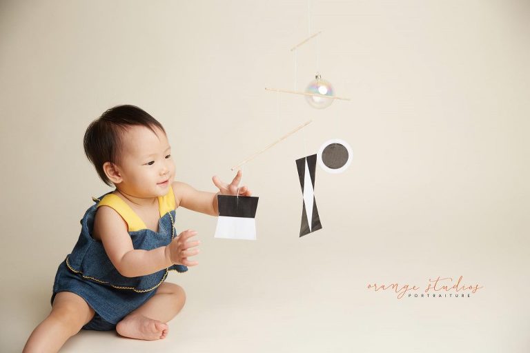 1 year old baby girl portraits in singapore studio