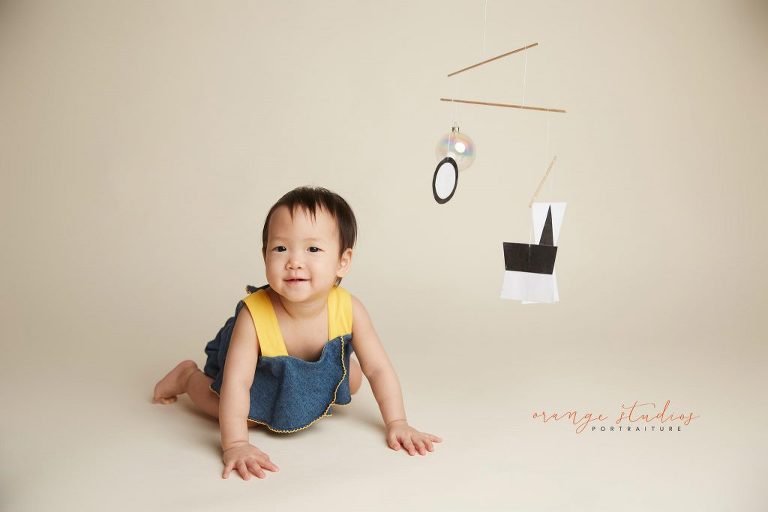 1 year old baby girl portraits in singapore studio