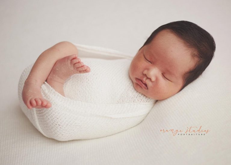 13 days old baby boy newborn portraits in singapore studio