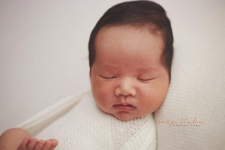 13 days old baby boy newborn portraits in singapore studio