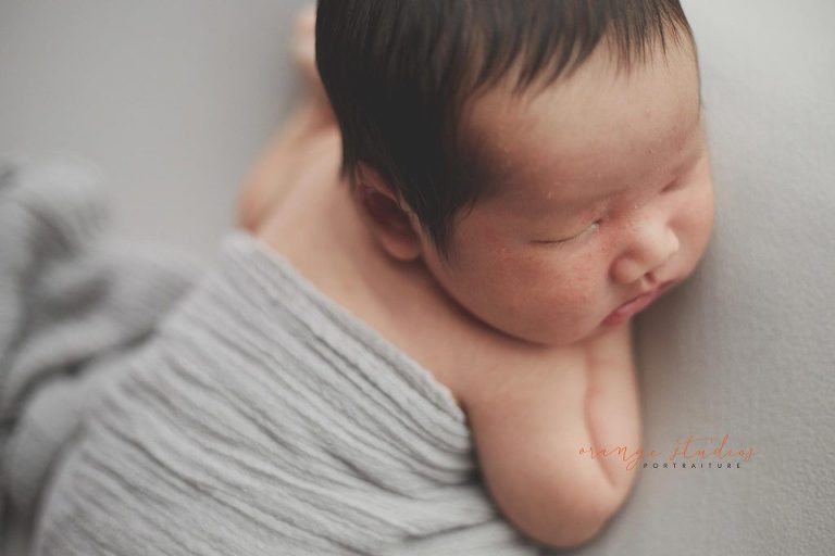 13 days old baby boy newborn portraits in singapore studio