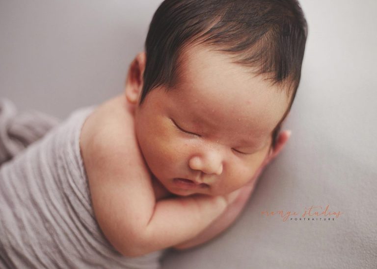 13 days old baby boy newborn portraits in singapore studio