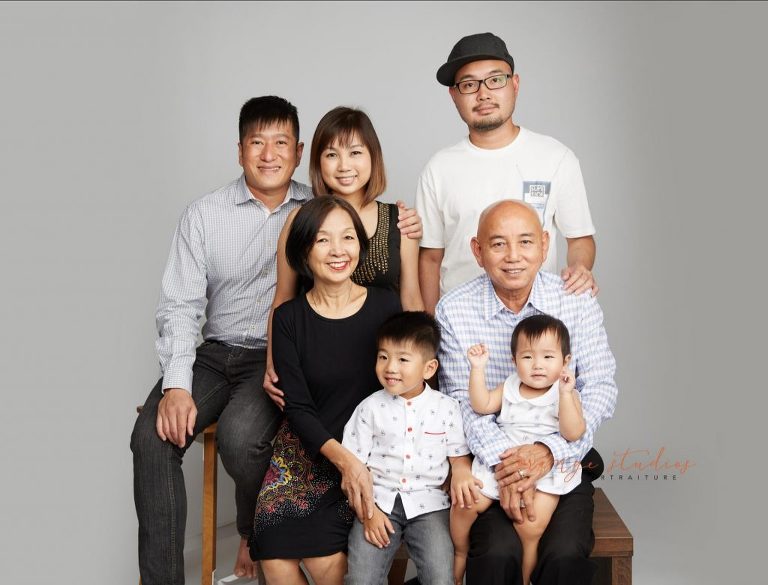 generation extended family portraits in singapore studio