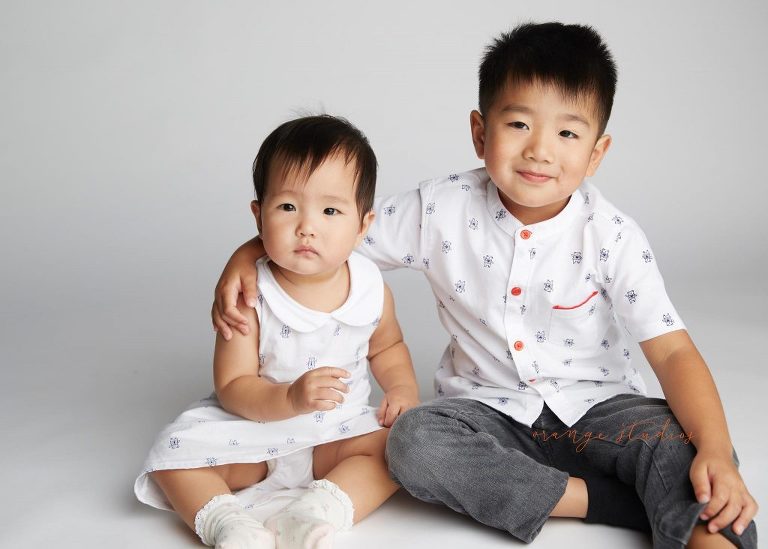 siblings children portraits in singapore studio