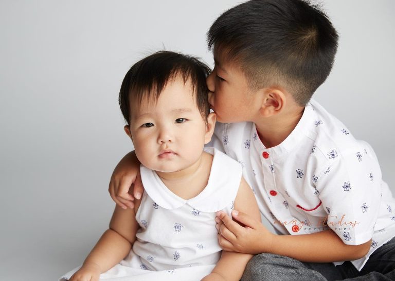 siblings children portraits in singapore studio