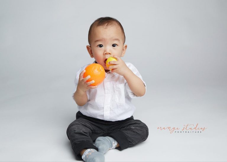 1 year old baby boy portraits in singapore studio