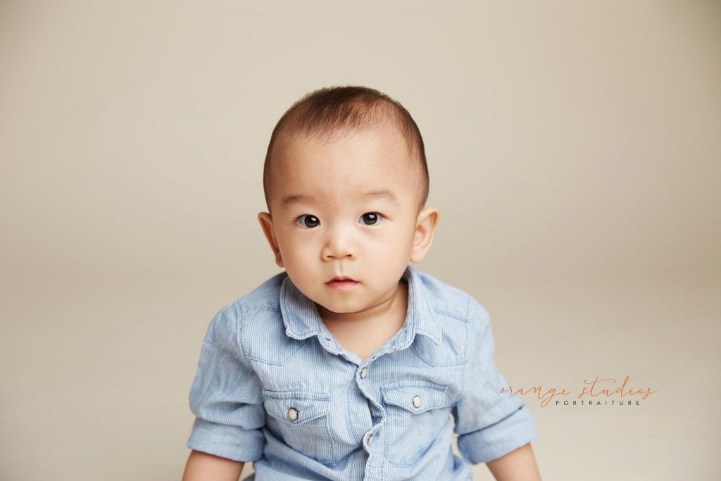 1 year old baby boy portraits in singapore studio