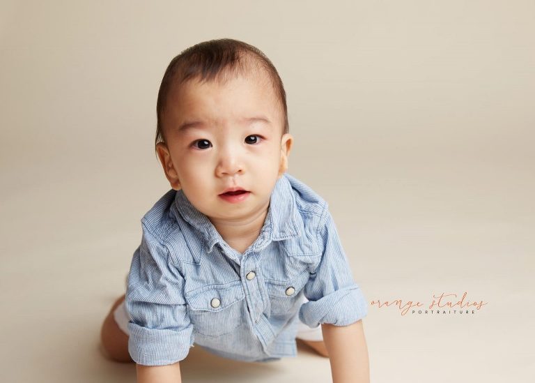 1 year old baby boy portraits in singapore studio