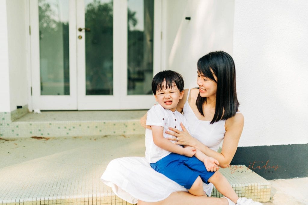 mum and son family portraits at wheeler's estate singapore