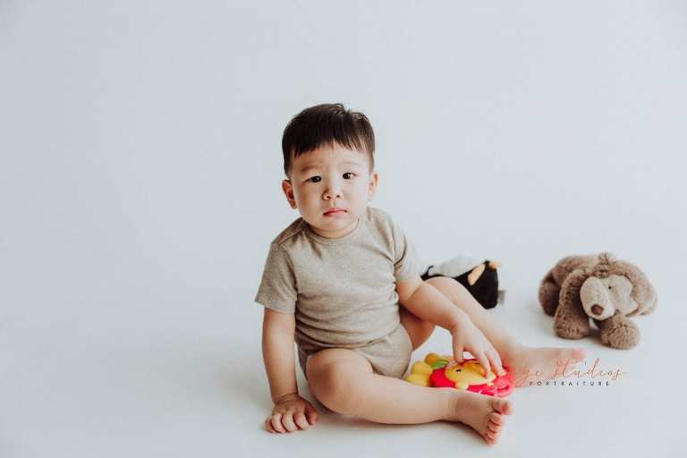 1 year old baby boy portraits in singapore studio