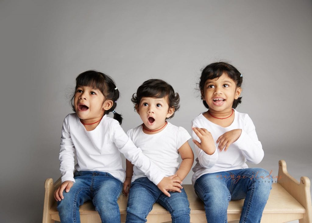 siblings children portraits in singapore studio