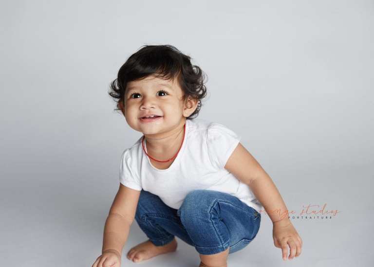 cute baby portraits in singapore studio