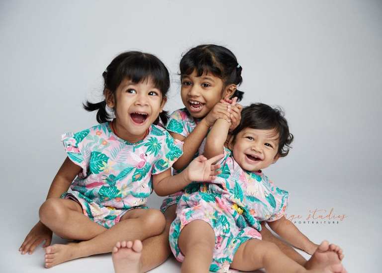 siblings children portraits in singapore studio
