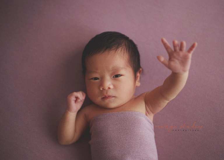 11 days old newborn baby girl portraits in singapore home natural lighting
