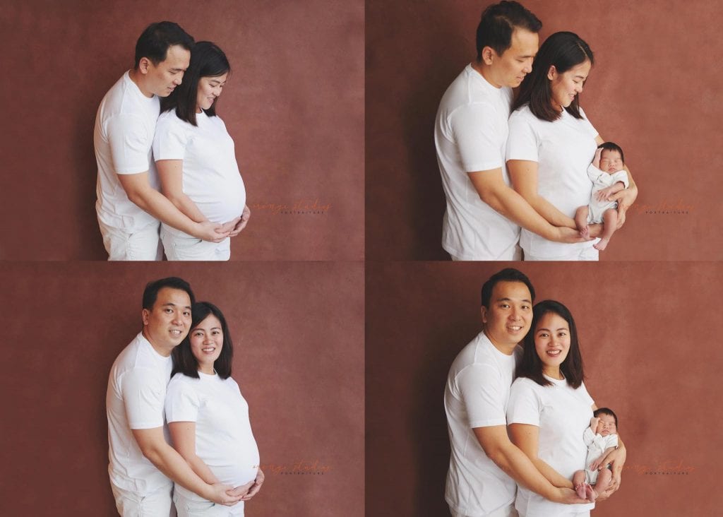 before and after maternity portraits