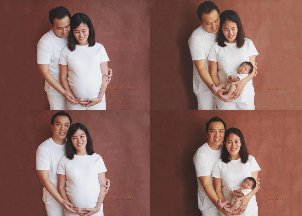 before and after maternity portraits