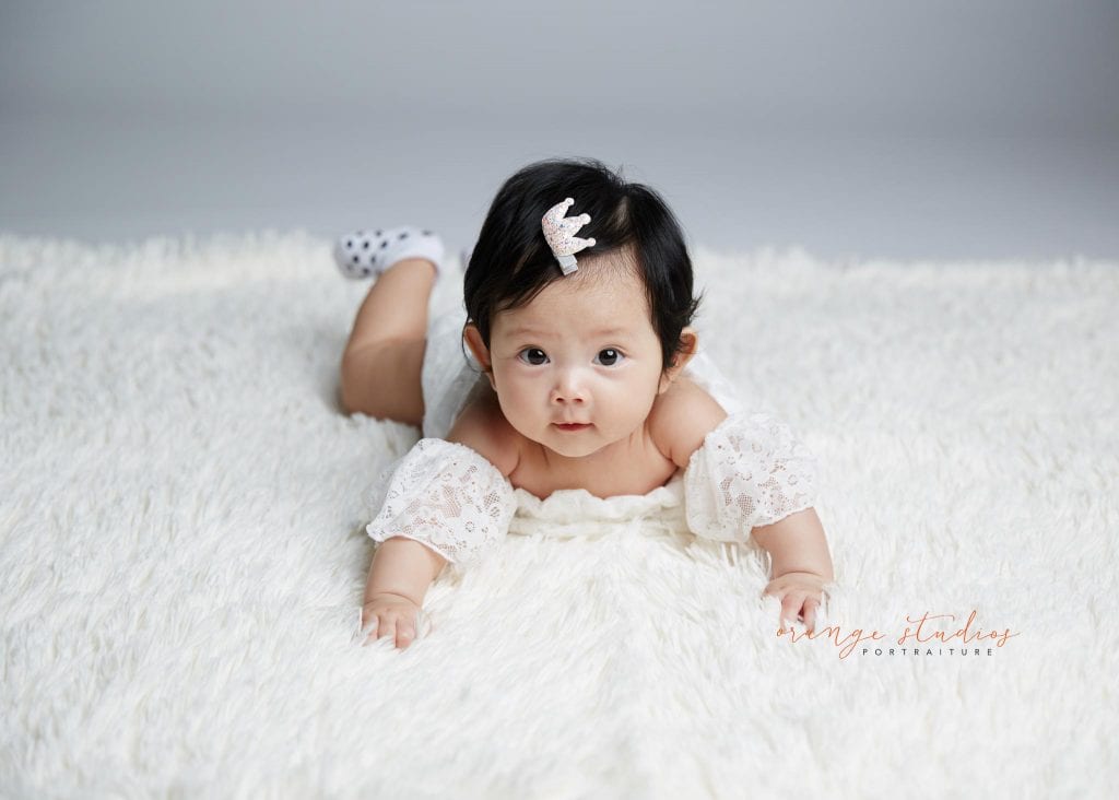 adorable baby girl portraits in singapore studio